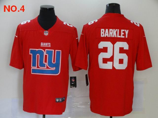  Men's New York Giants #26 Saquon Barkley Jersey NO.4;